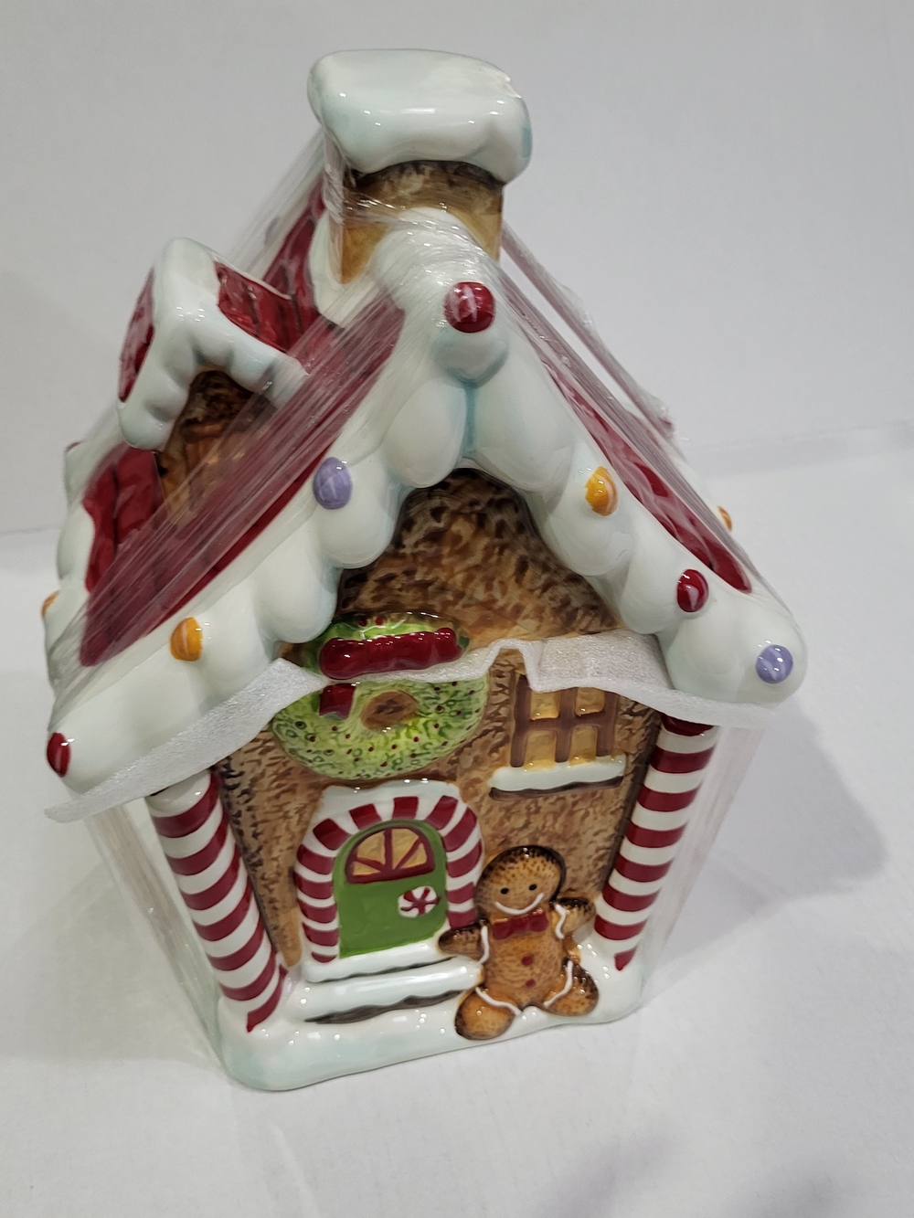 Gingerbread House Cookie Jar, Christmas, Holiday, Sleigh Bell Bistro , ***NEW***